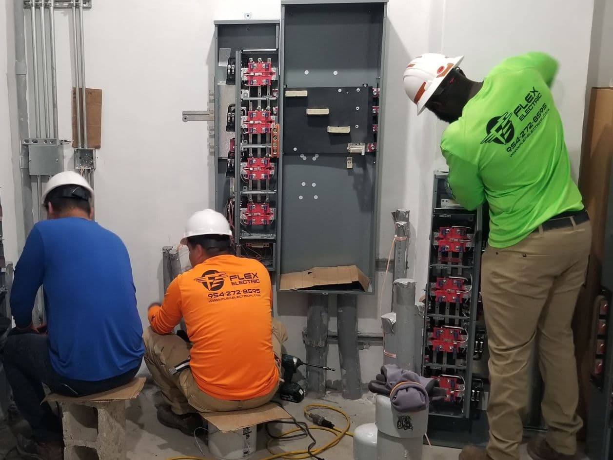 Professional electrical installation for commercial clients